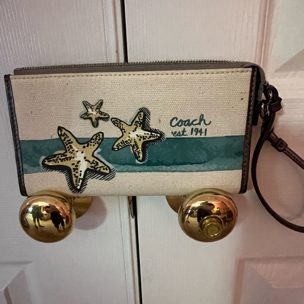 Coach Vintage Canvas Starfish Wristlet/Wallet